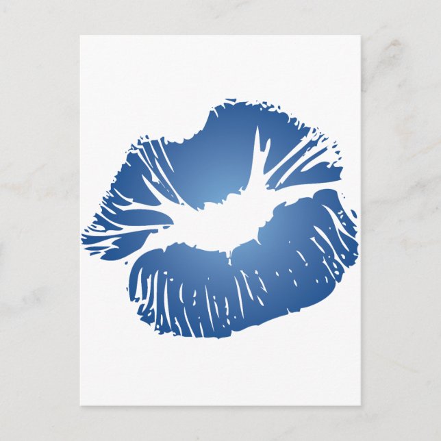 Postal Labios azules (Anverso)