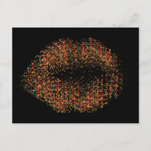 Postal Labios de arte abstractos modernos #10
