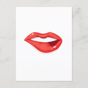 Postal Labios de mujer