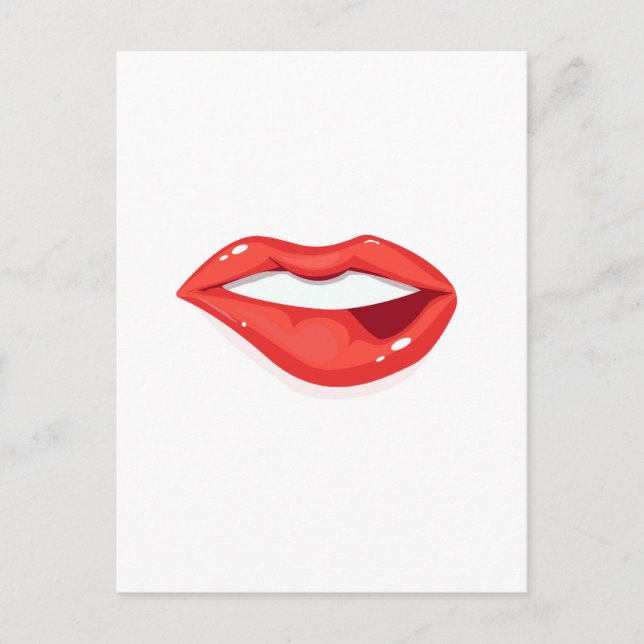 Postal Labios de mujer (Anverso)