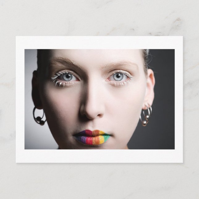 Postal Labios del arcoiris (Anverso)