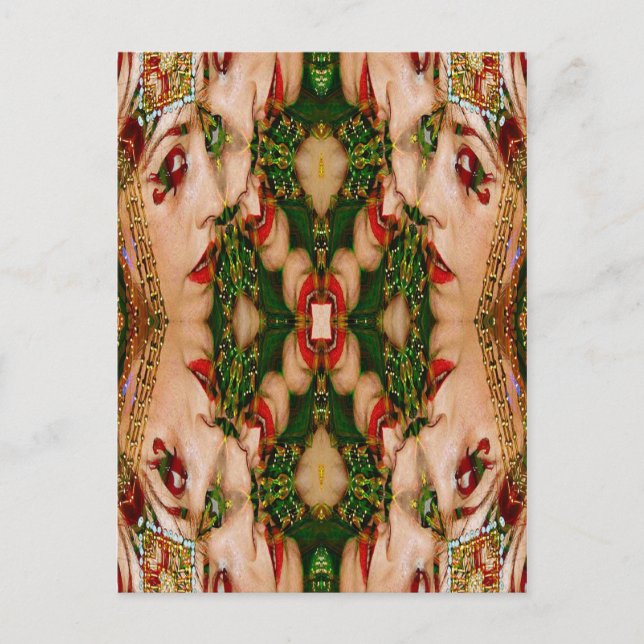 Postal Labios Rojos Mandala (Anverso)