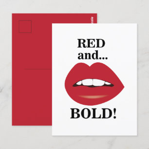 Postal Labios Rojos y Labios Audaces