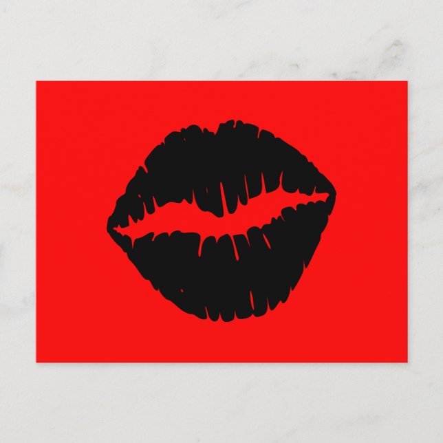 Postal Labios rojos y negros (Anverso)