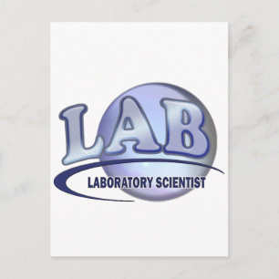 Postal LABORATORIO - CIENTÍFICO LABORATORIO! Fun Blue LOG