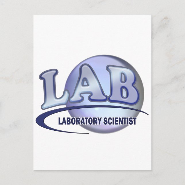 Postal LABORATORIO - CIENTÍFICO LABORATORIO! Fun Blue LOG (Anverso)