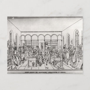 Postal Laboratorio de Química del Barón Justus von Liebig