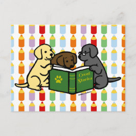 Postal Labrador cachorra a Personalizado lectora