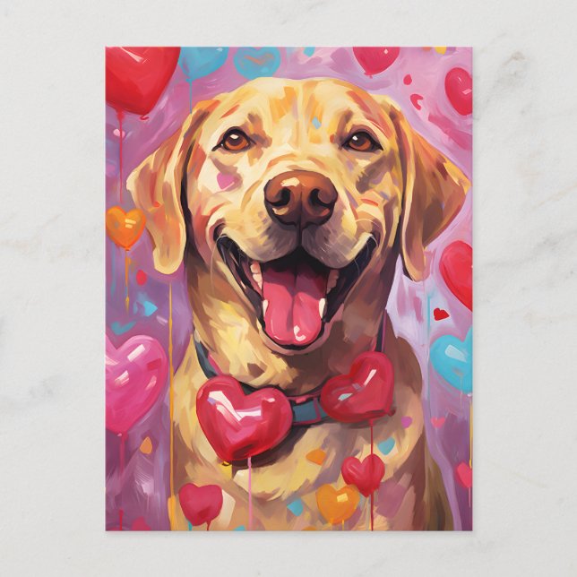 Postal Labrador Día de San Valentín (Anverso)