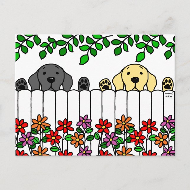 Postal Labrador Duo te vigila (Anverso)