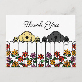 Postal Labrador Duo Watyou Gracias Postcard