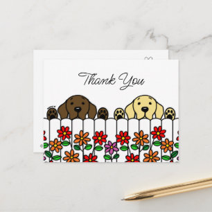 Postal Labrador Duo Watyou Gracias Postcard