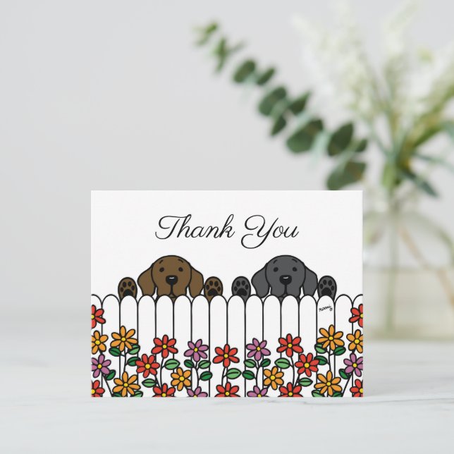 Postal Labrador Duo Watyou Gracias Postcard (Anverso de pie)