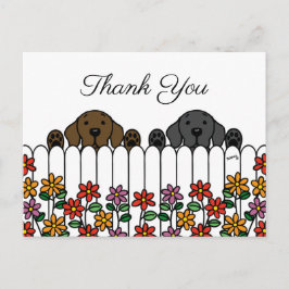 Postal Labrador Duo Watyou Gracias Postcard