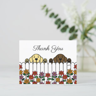 Postal Labrador Duo Watyou Gracias Postcard