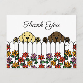 Postal Labrador Duo Watyou Gracias Postcard
