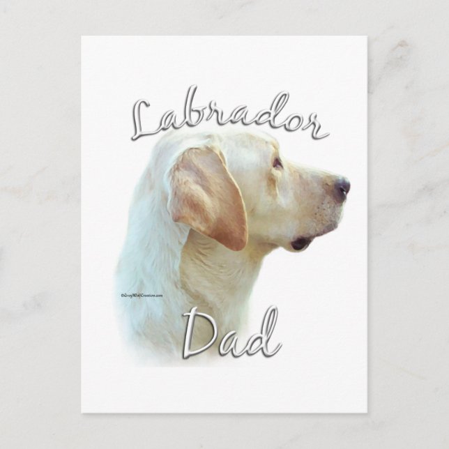 Postal Labrador Recuperador (amarillo) Papá 2 (Anverso)