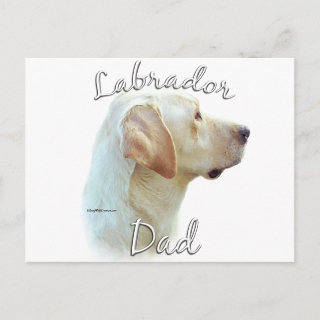 Postal Labrador Recuperador (amarillo) Papá 2 (Anverso)