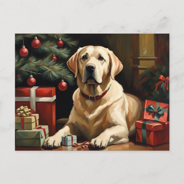 Postal Labrador Recuperador Navidades (Anverso)