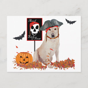 Postal Labrador Retriever Amarillo de Halloween