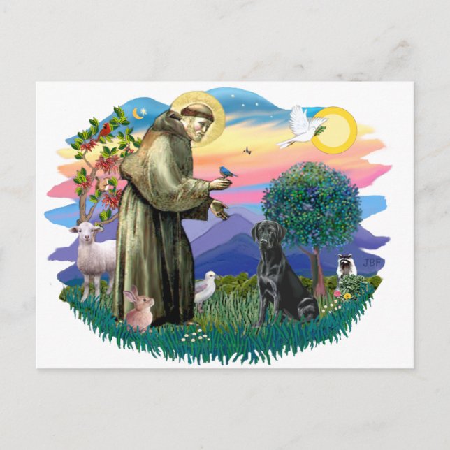 Postal Labrador Retriever (negro) (Anverso)