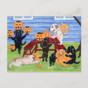 Postal ¡Labradores de Halloween!