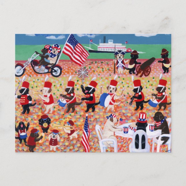 Postal Labradores del Día de la Independencia (Anverso)