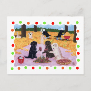 Postal Labradors Autumn Fun (punto)