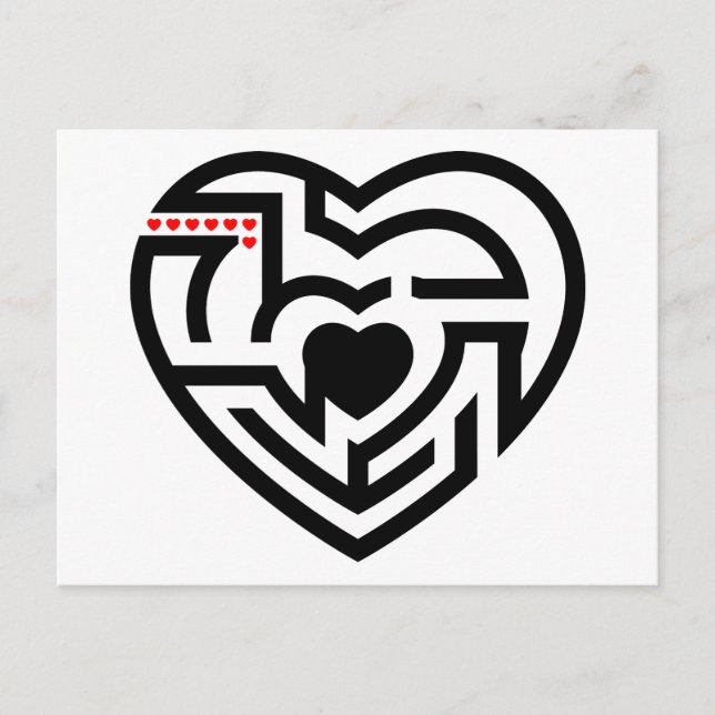 Postal labrynth de amor (Anverso)