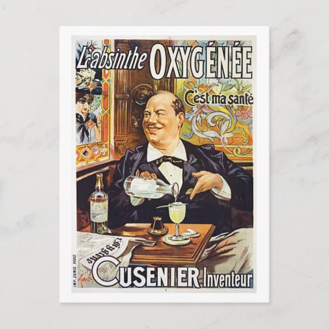 Postal L'Absinthe Cusenier (Anverso)