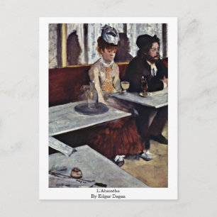 Postal L'Absinthe Por Edgar Degas
