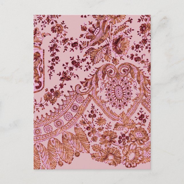 Postal Lace Rosa Y Oro (Anverso)