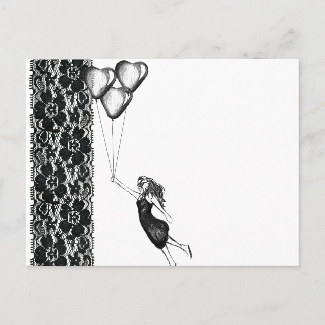 Postal Lace y globos (Anverso)