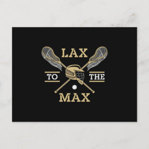 Postal Lacrosse Player Lax Al Regalo Funny Max Stick