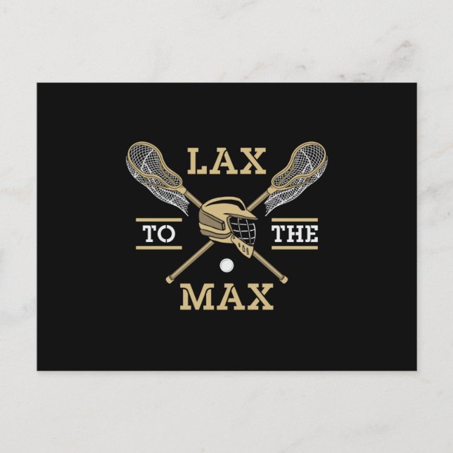 Postal Lacrosse Player Lax Al Regalo Funny Max Stick (Anverso)