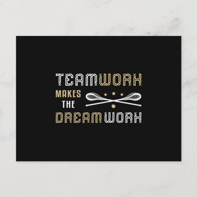 Postal Lacrosse Player Lax Sport Teamwork Gratis (Anverso)