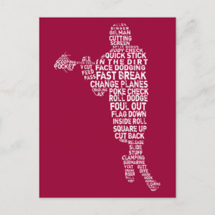 Postal Lacrosse Player Word Art