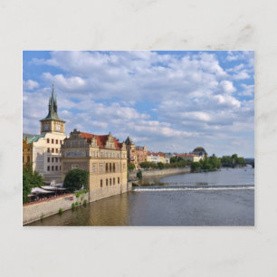 Postal Lado del río de Praga, República Checa, vacaciones