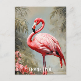 Postal Lado Tropical Lado Flamingo Rosa Vintage