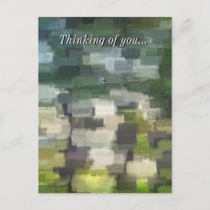 Postal Ladrillo Abstracto Verano Verde Pensando en Ti