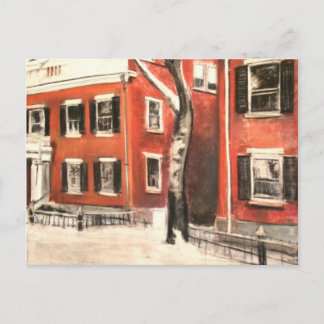 Postal Ladrillos de Nantucket en Invierno