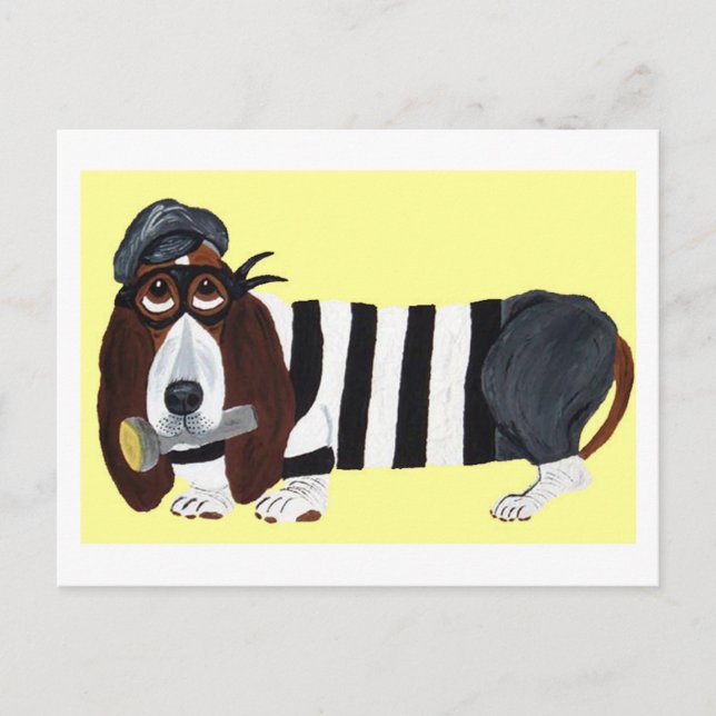 Postal Ladrón Basset Hound (Anverso)