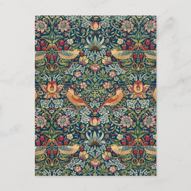 Postal Ladrón de fresa por William Morris (Anverso)