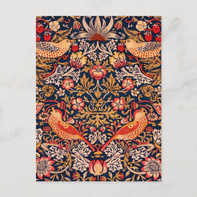 Postal Ladrón de fresa por William Morris (Anverso)