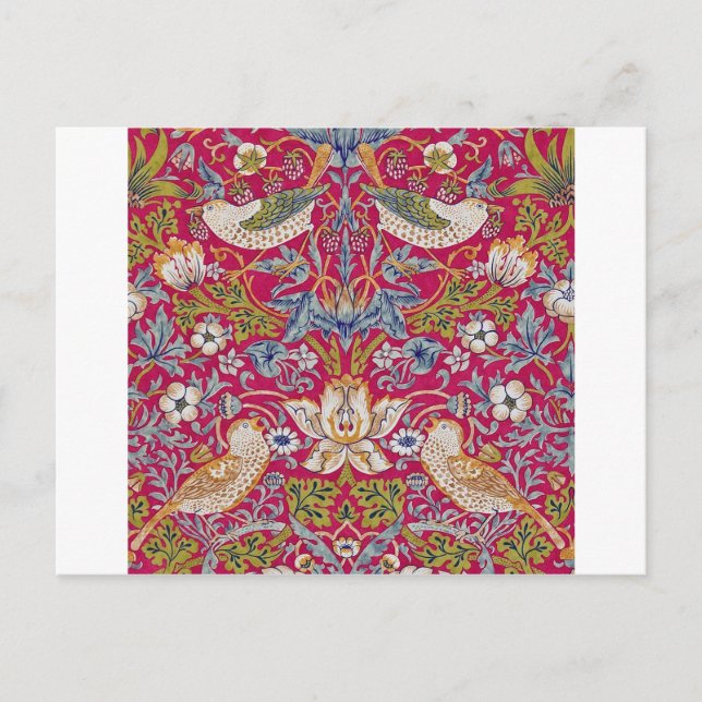 Postal Ladrón de fresa, William Morris (Anverso)