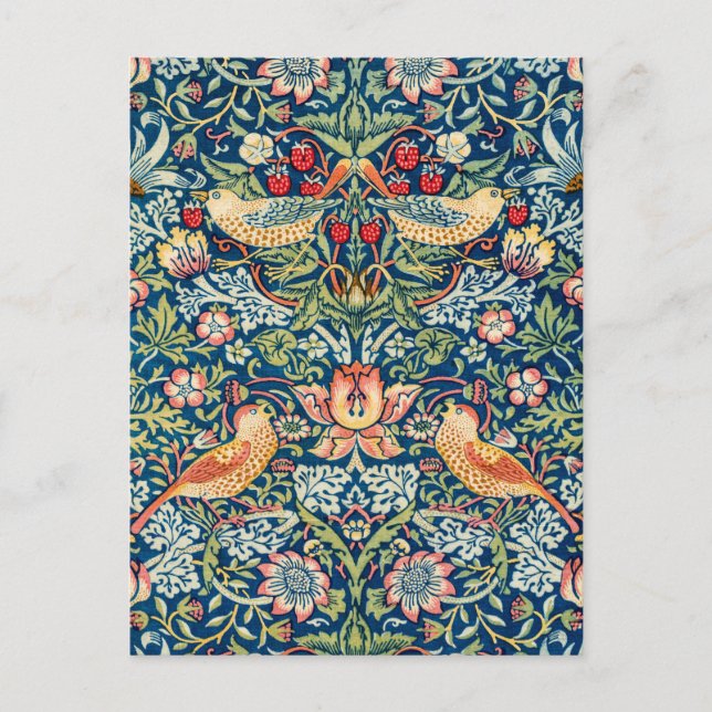 Postal Ladrón de fresa, William Morris (Anverso)