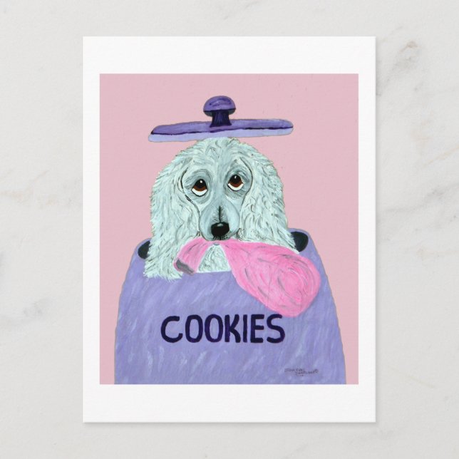 Postal Ladrón de Galletas Caniche  (Anverso)