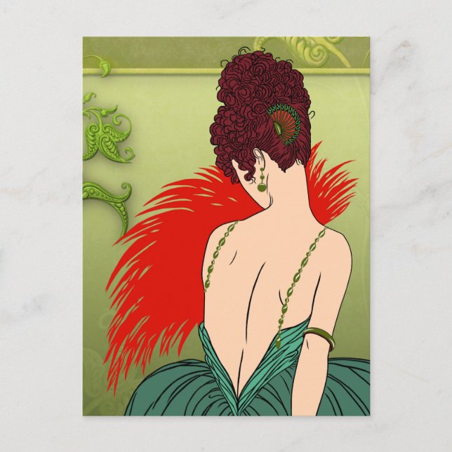 Postal Lady Art Deco - BIANCA: Navidades del pasado (Anverso)