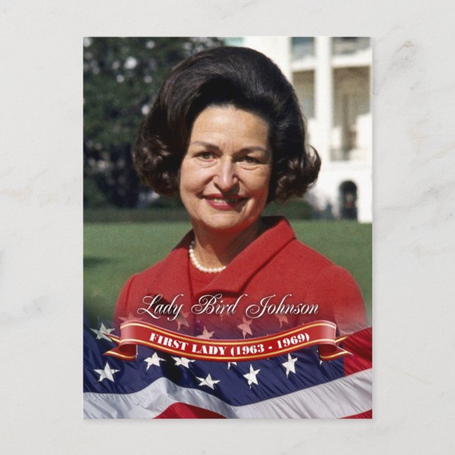 Postal Lady Bird Johnson, Primera Dama de los Estados Uni (Anverso)