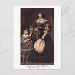 Postal Lady Charlotte Butke Con Hijo De Anthony Van Dyck